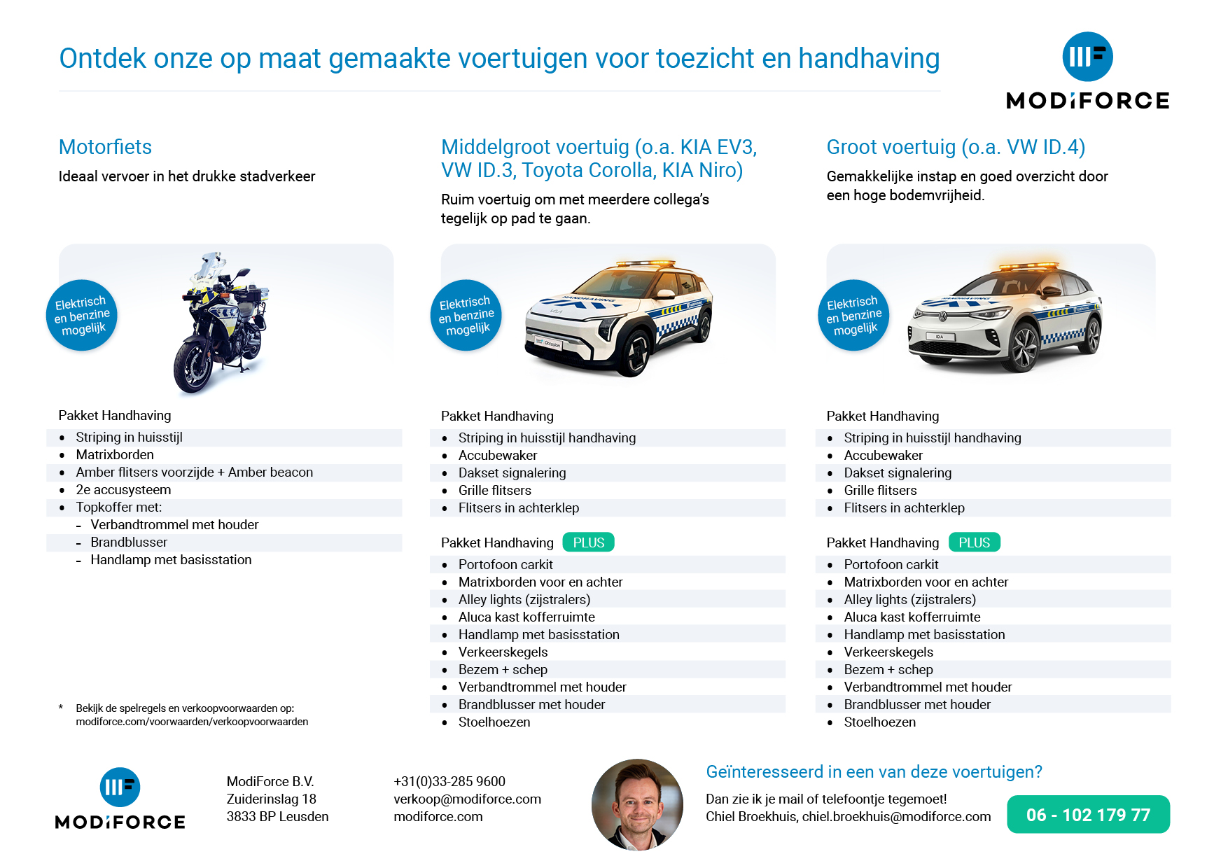 ModiForce: drie kant-en-klaar voertuigen handhaving ModiForce: drie kant-en-klaar voertuigen handhaving